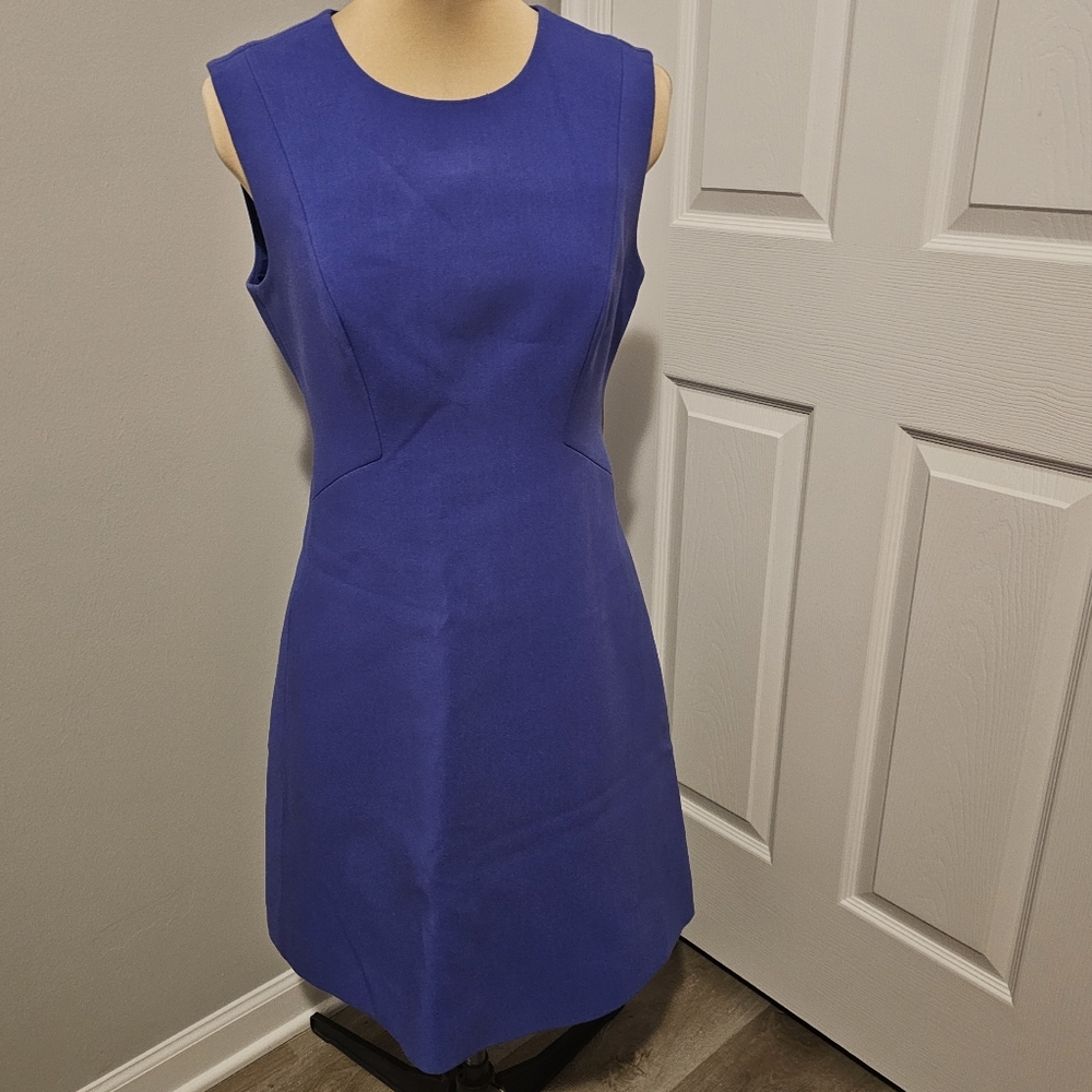 Kate Spade Sleeveless Royal Blue Or Purplelish Midi Dress Sz 4 - Picture 7 of 8